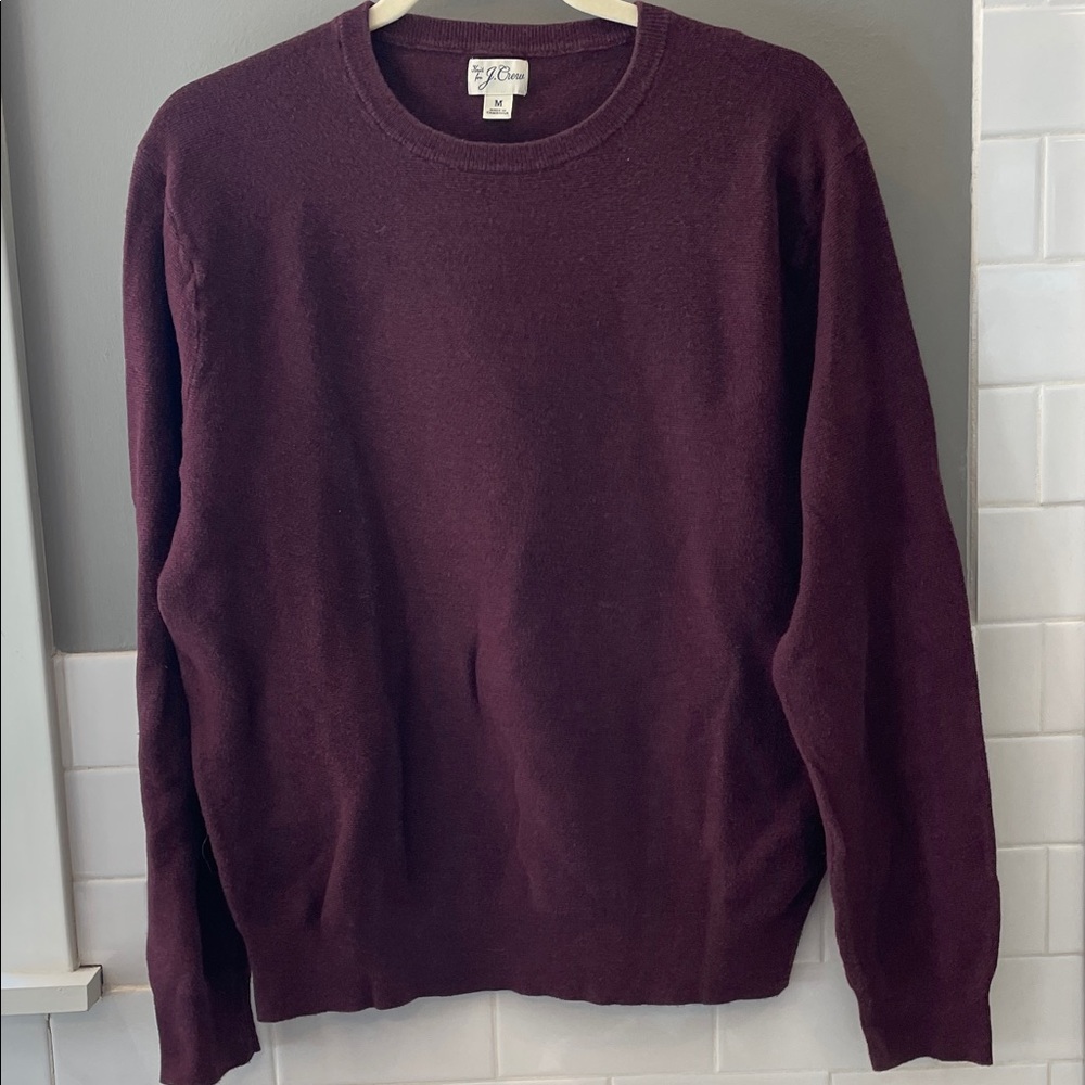 J. Crew Men's Dark Red Crewneck Sweater
